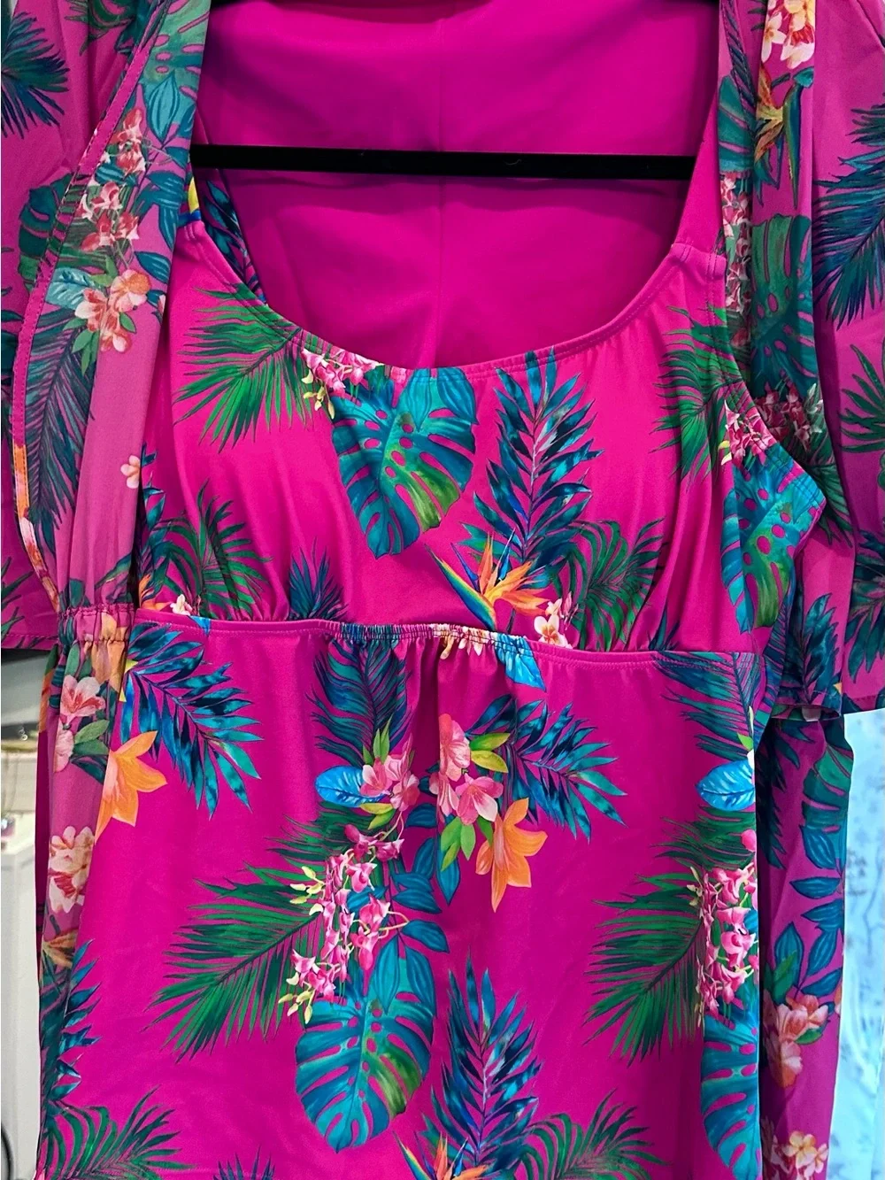 Kim gravel swim bundle Vibrant Tropical Magenta. Top ,swim short and cover up